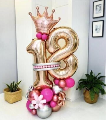 Напольная воздушная инсталляция. Воздушные шары 